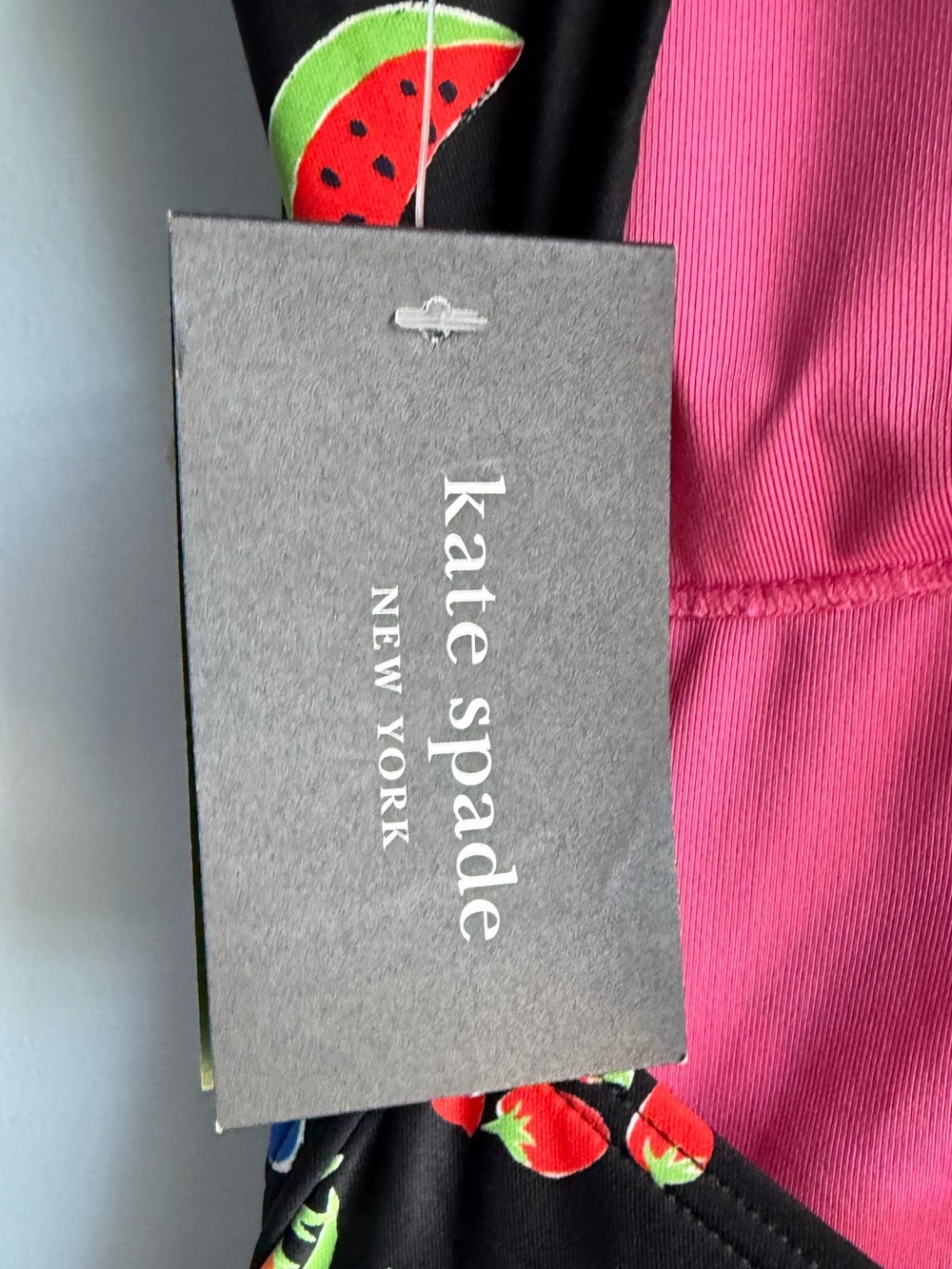 Kate Spade Women's Black & Colorful Fruits One Piece Tie Swimsuit Size Small - Picture 8 of 11